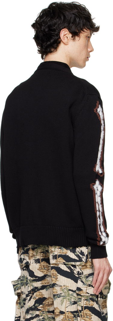 Sveter AMIRI AMIRI Leopard Bones Cardigan Čierna | AMKNCD1035, 2