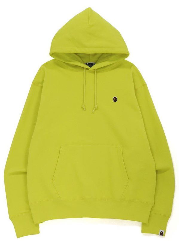 Bape Ape Head Point Relaxed Fit Pullover Hoodie Yellow