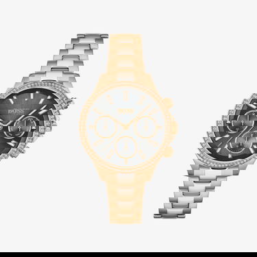 Hodinky BOSS Hera Chronograph Watch with Studded Bezel and Metal Bracelet Metalická | 1502566, 1