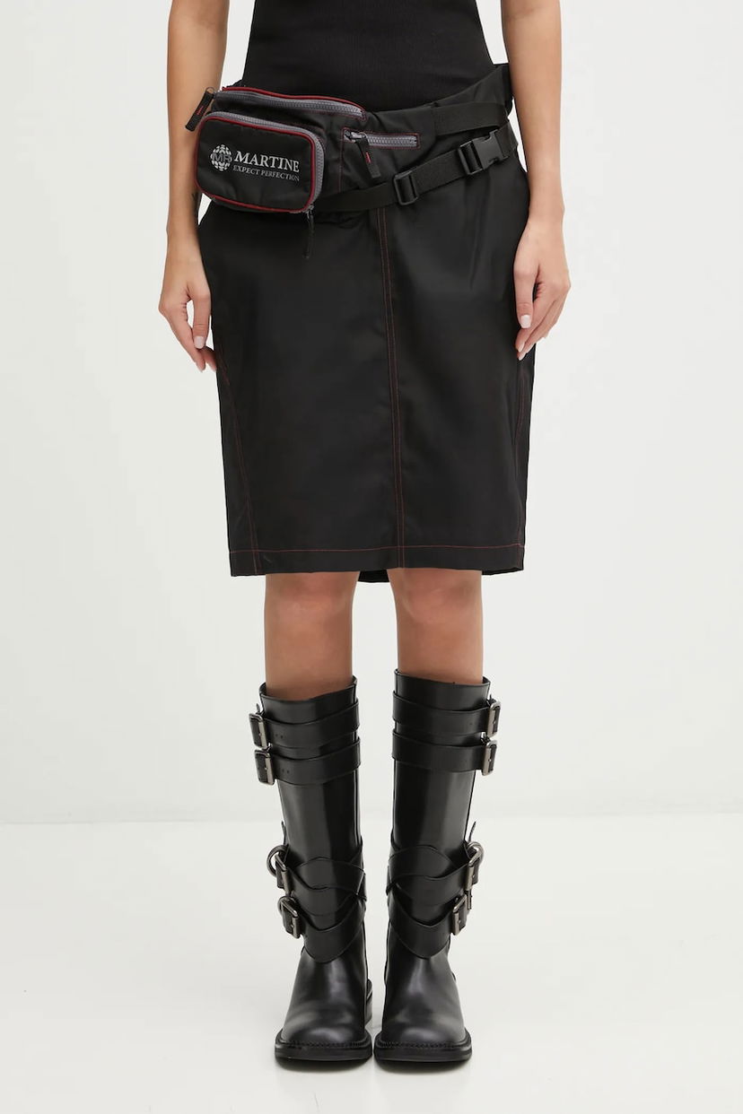 Sukňa Martine Rose Martine Rose Bumbag Midi Skirt with Contrast Stitching Čierna | 848WO15035