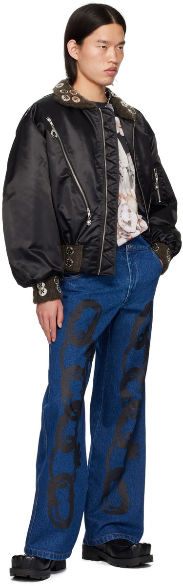 Džínsy Chopova Lowena Chain Printed Denim Jeans Modrá | 4071, 3
