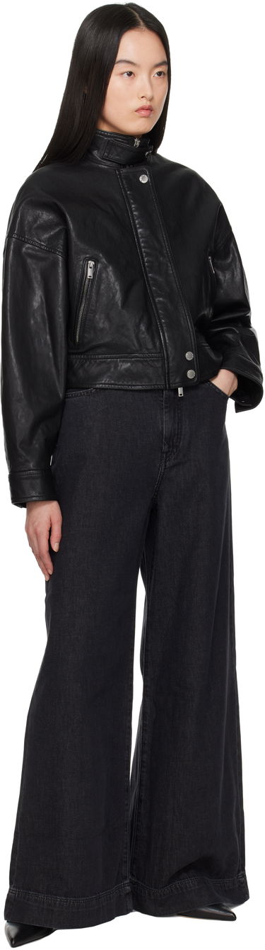 Bunda Max Mara Weekend Max Mara Angel Leather Bomber Jacket Čierna | 2515441011600, 3