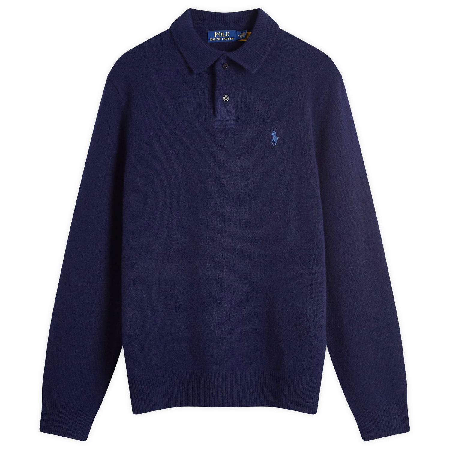 Polo tričko Polo by Ralph Lauren Knitted Long Sleeve Polo Shirt Modrá | 710946141001, 0