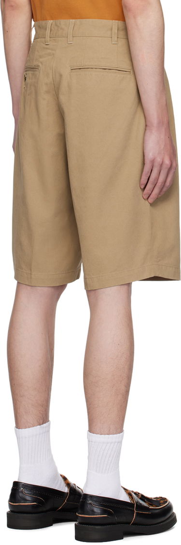 Šortky BEAMS Beams Plus 2 Pleats Shorts Béžová | 3825-0067-874, 2