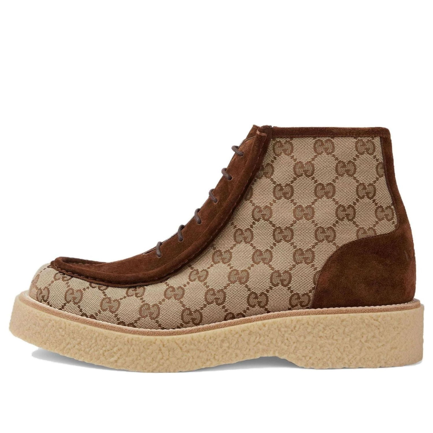 Tenisky a topánky Gucci Canvas Suede Lace-up Ankle Boots Hnedá | 762197-FACJX-9742, 0