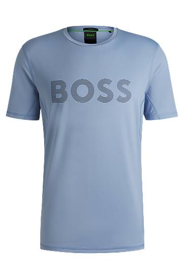 Tričko BOSS Slim-Fit Active T-Shirt with Moisture Management Modrá | 50531244, 0