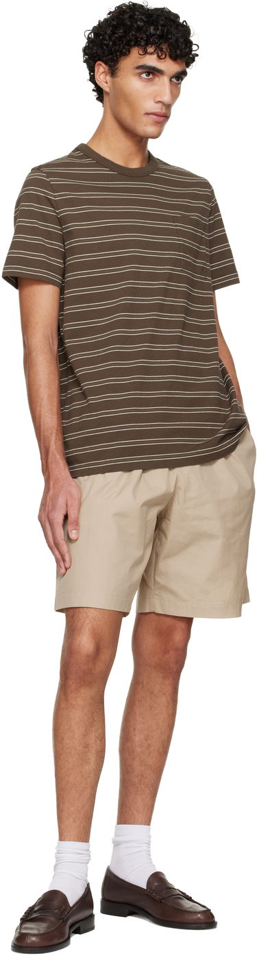 Tričko A.P.C. Striped Pocket T-shirt Hnedá | COHLV-H26534, 3