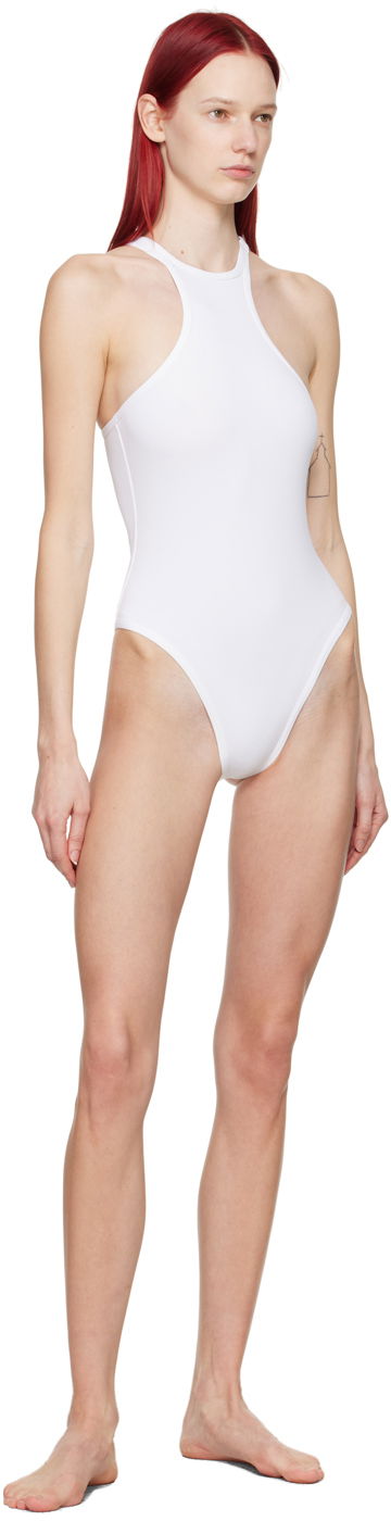 Plavky The Attico Attico Hook-Eye Swimsuit Biela | 243WBB04 PA63, 3