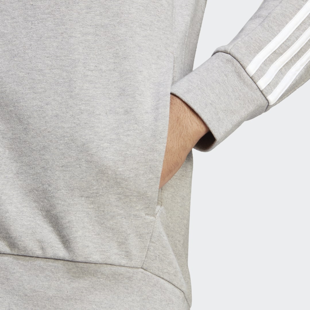 Essentials French Terry 3-Stripes Full-Zip Hoodie