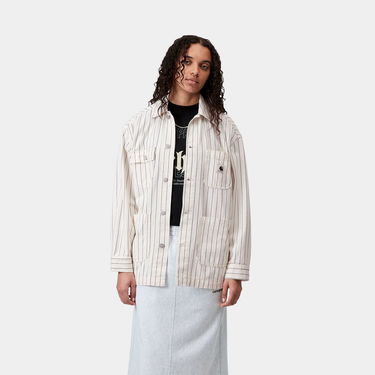 Kabáty Carhartt WIP Hendry Stripe Chore Coat Biela | I034847_3, 0