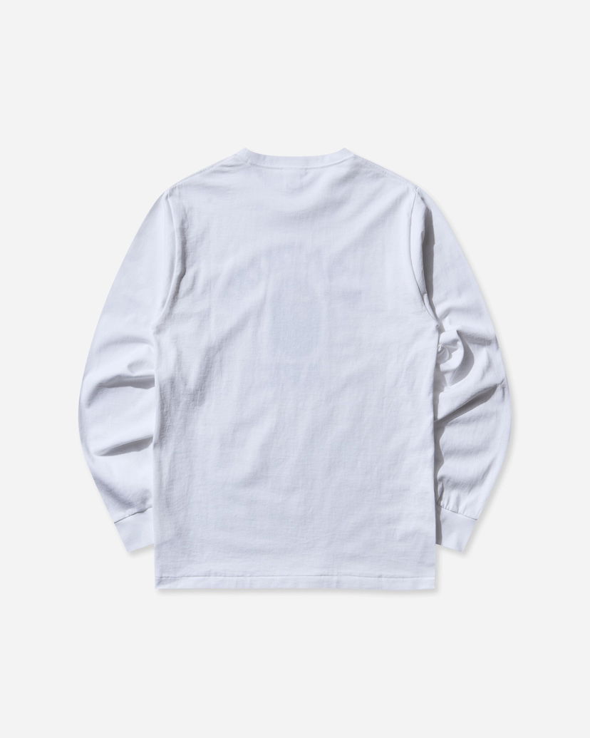 Tričko BAPE College Longsleeve T-Shirt Biela | 1L80111001 WHITE