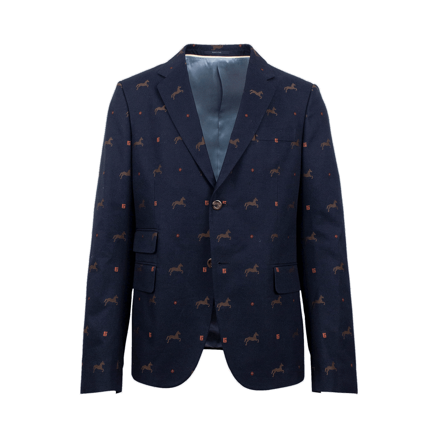 Kabáty Gucci Cambridge Horse Pattern Gabardine Blazer Jacket Navy | 546326 ZAAFU 4178, 0
