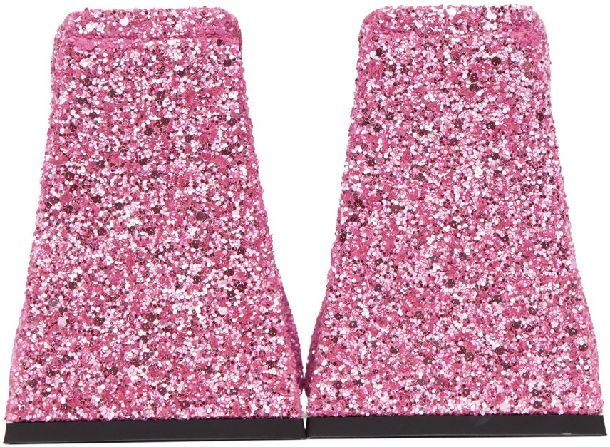 Doplnky The Attico Attico Devon Glitter Mules Ružová | 232WS000 G001, 1
