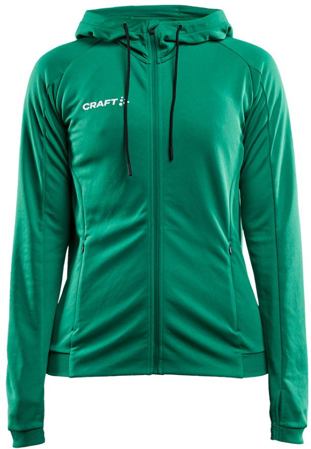 Mikina Craft Evolve Full-Zip Training Hoodie Zelené | 1910158-651000