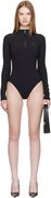 Coperni Eurojersey Mock Neck Long Sleeve Bodysuit