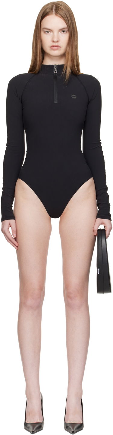 Body Coperni Coperni Eurojersey Mock Neck Long Sleeve Bodysuit Čierna | COPBO14F5039, 0