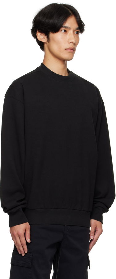 Mikina BOSS Oversized Cotton Blend Sweatshirt Čierna | 50543467, 2