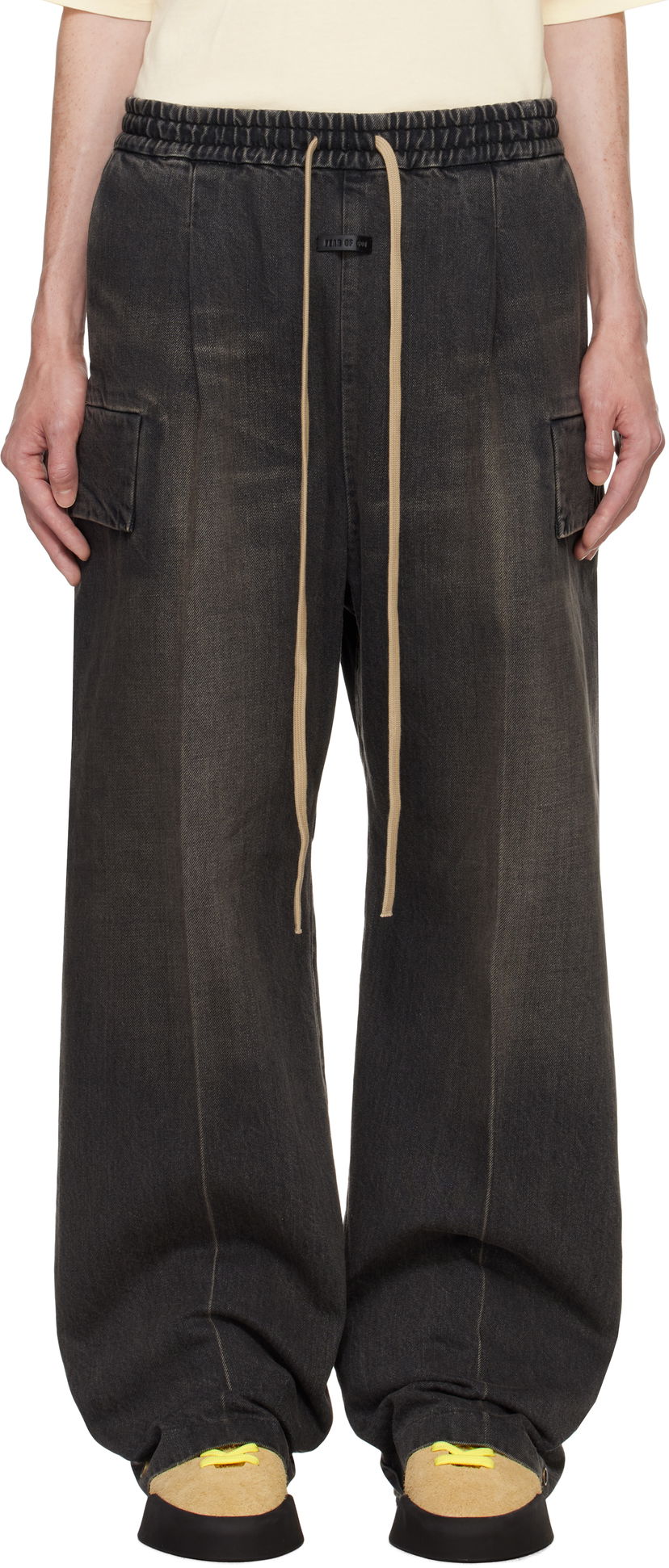 Cargo nohavice Fear of God Wide-Leg Cargo Pants Čierna | FG24FW40-2010DNM