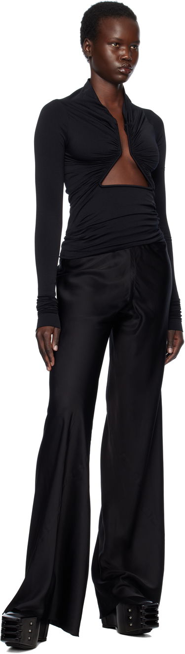 Tričko Rick Owens Rick Owens Hollywood Jersey Long Sleeve Prong T-Shirt Čierna | RP01E7222 JN, 3
