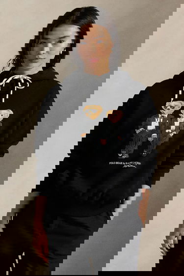 Mikina Polo by Ralph Lauren Polo Bear Printed Hooded Sweatshirt Čierna | 211A87106, 0