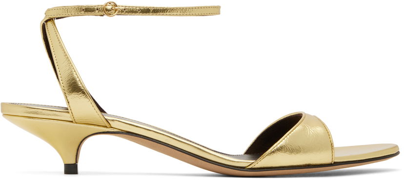 Doplnky The Row The Row Vika Ankle Strap Kitten Heel Sandals Metalická | F1583-M39