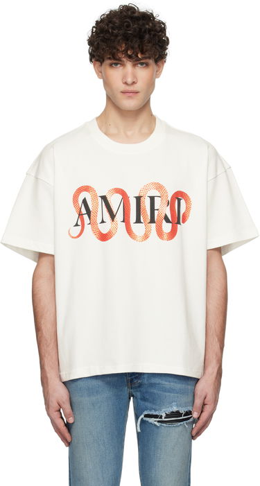 Tričko AMIRI Snake Print T-Shirt Biela | AMJYTE1155, 0