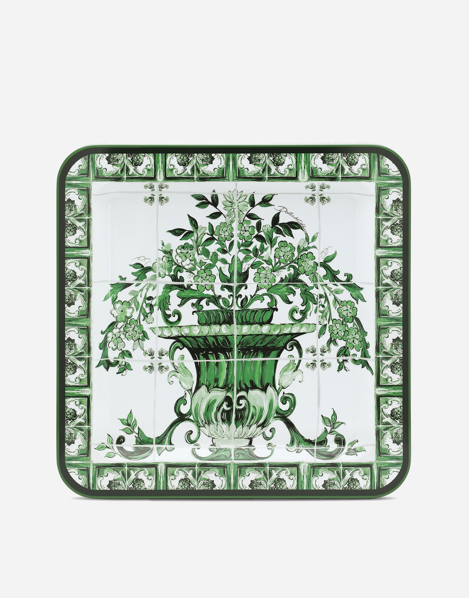 Home decor Dolce & Gabbana Dolce & Gabbana Medium Square Decorative Tray Zelené | TC0021TCA69UV003, 0