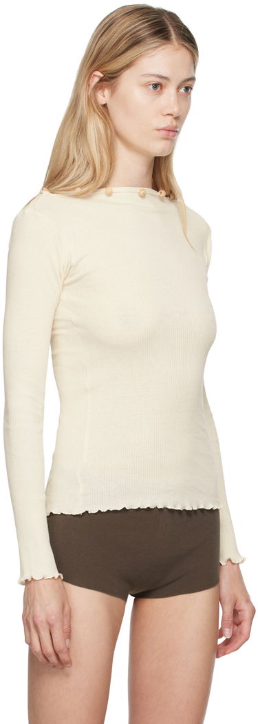 Tričko Baserange Off-White Tav Long Sleeve T-Shirt Béžová | TOTVL-RC-AU24, 1
