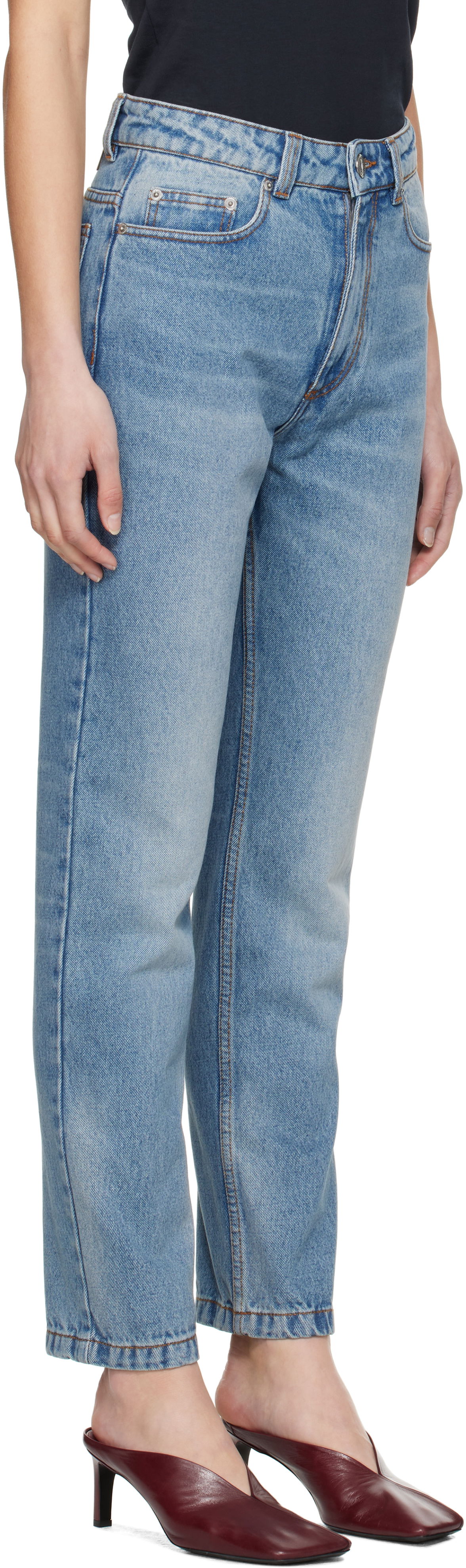 Džínsy AMI AMI Paris Classic Fit Jeans Modrá | FTR031.DE0046, 1