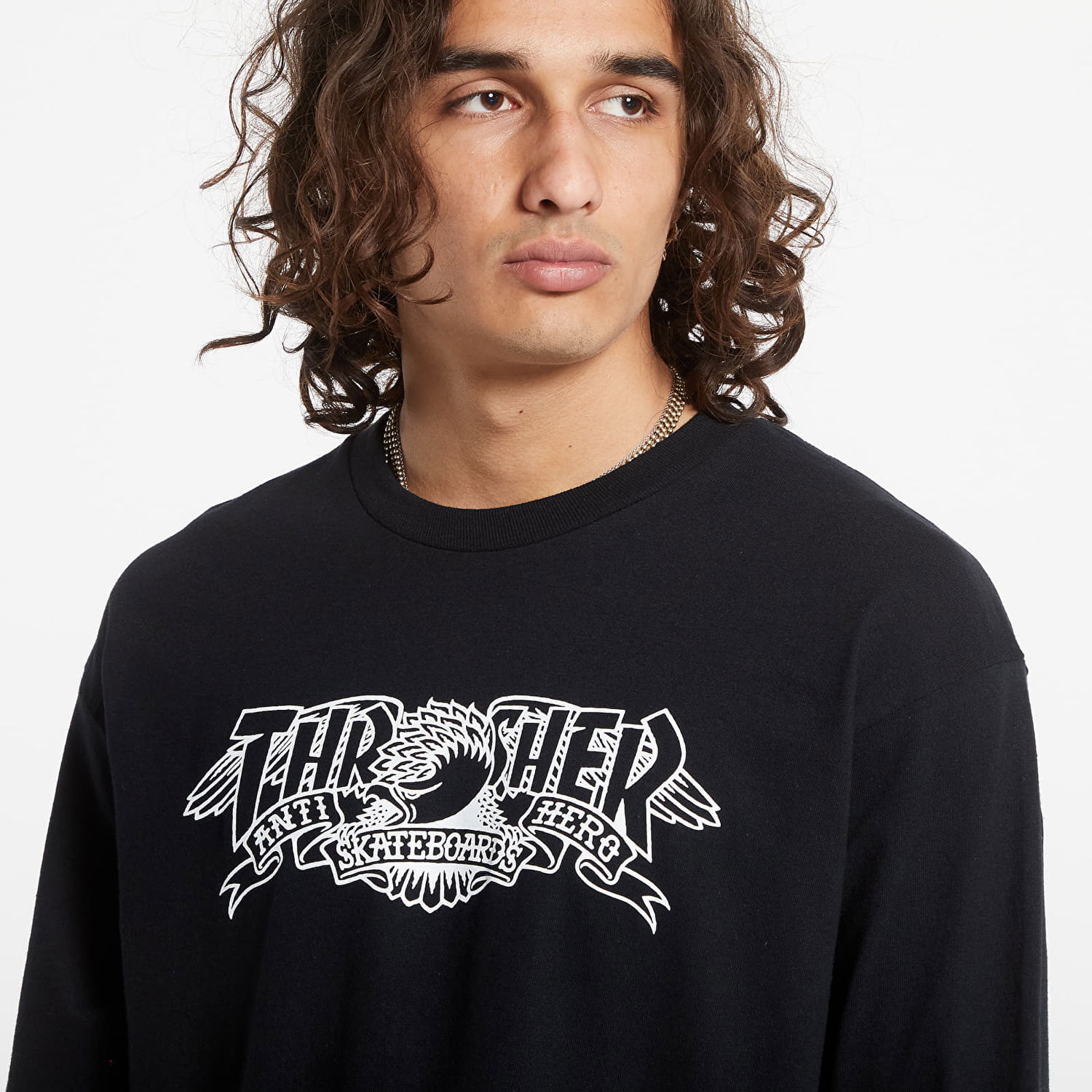 Tričko Thrasher T-shirt Mag Banner Long Sleeve Black Čierna | 145518 Black, 1