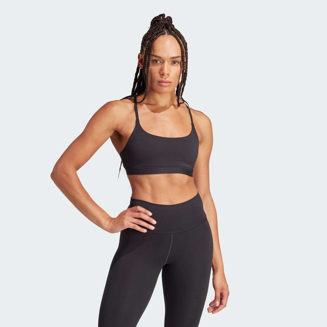 Podprsenka adidas Performance All Me Light Support Čierna | IQ3374, 0