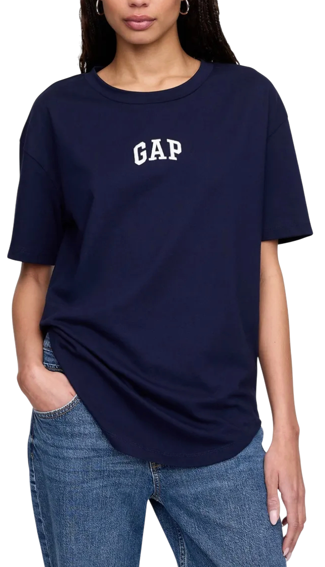 Tričko GAP T-Shirt GAP Logo Boyfriend Navy | 407990-07, 0
