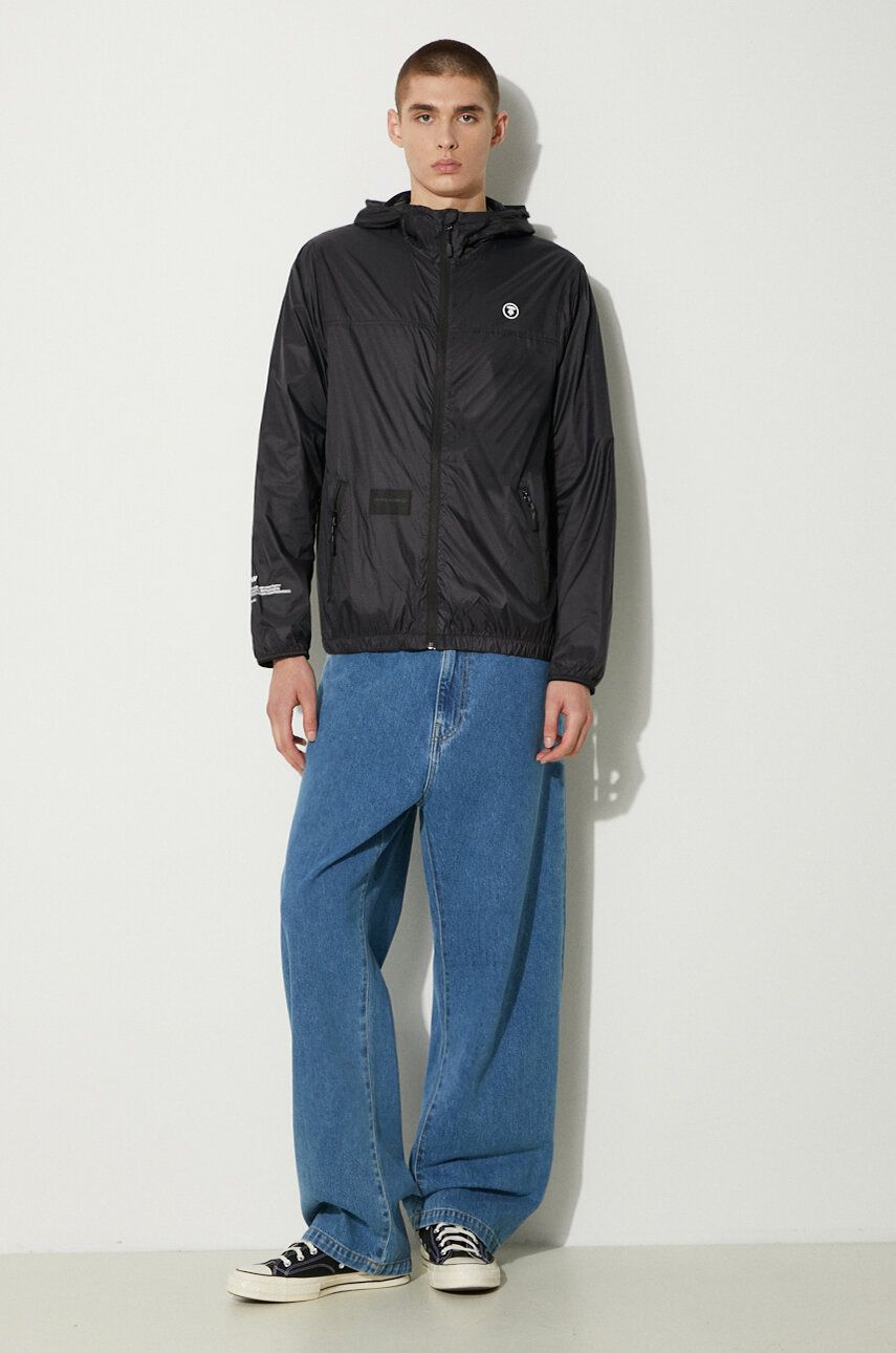 Vetrovka AAPE by A Bathing Ape AAPE Men's Hooded Jacket AAPLJM7637XXM Čierna | AAPLJM7637XXM, 0