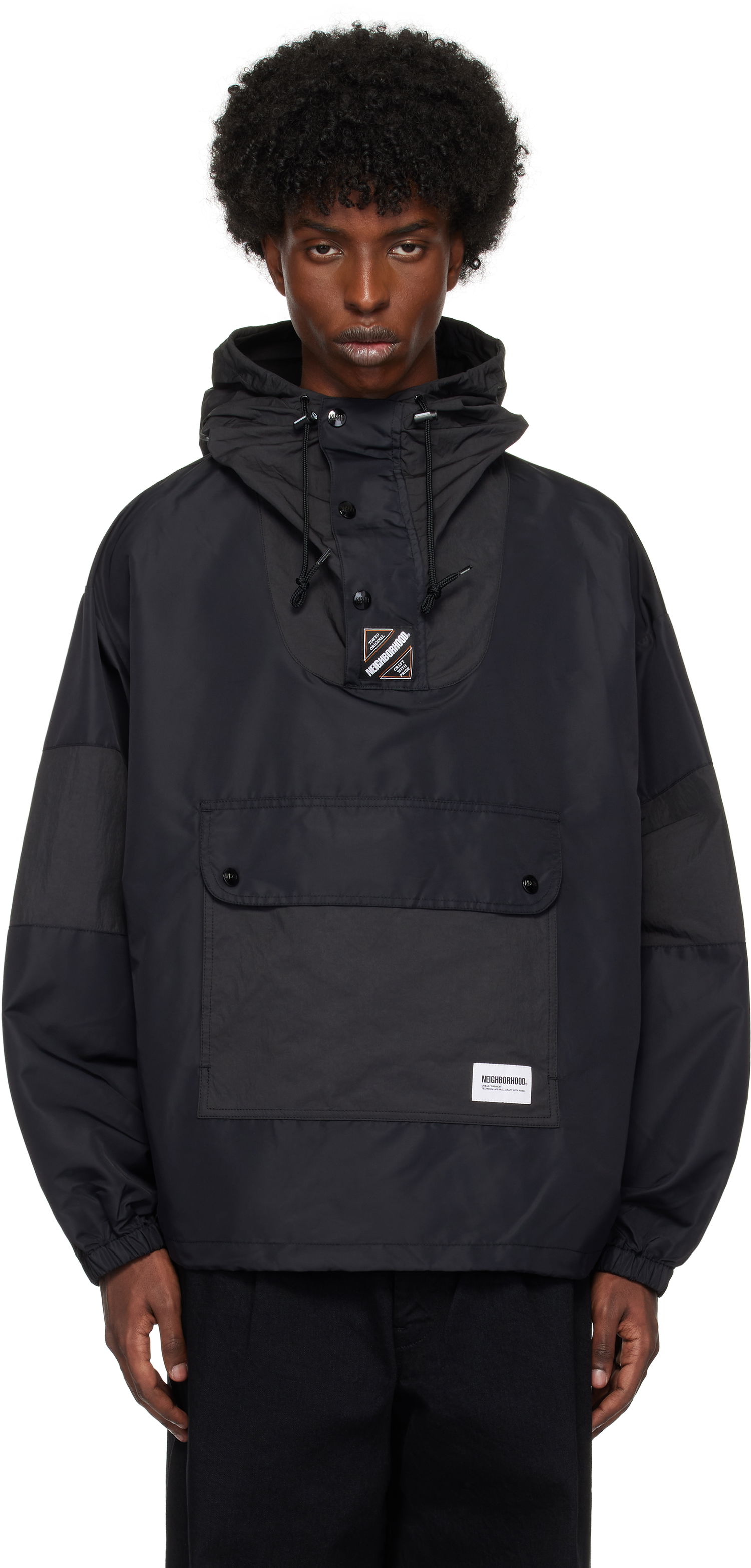 Vetrovka Neighborhood Water-Repellent Anorak Čierna | 242TSNH-JKM11, 0