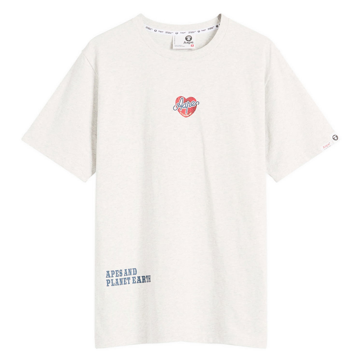 Tričko AAPE by A Bathing Ape AAPE Hip Hop Heart T-Shirt Biela | AAPTEM1624XA-WH2, 0