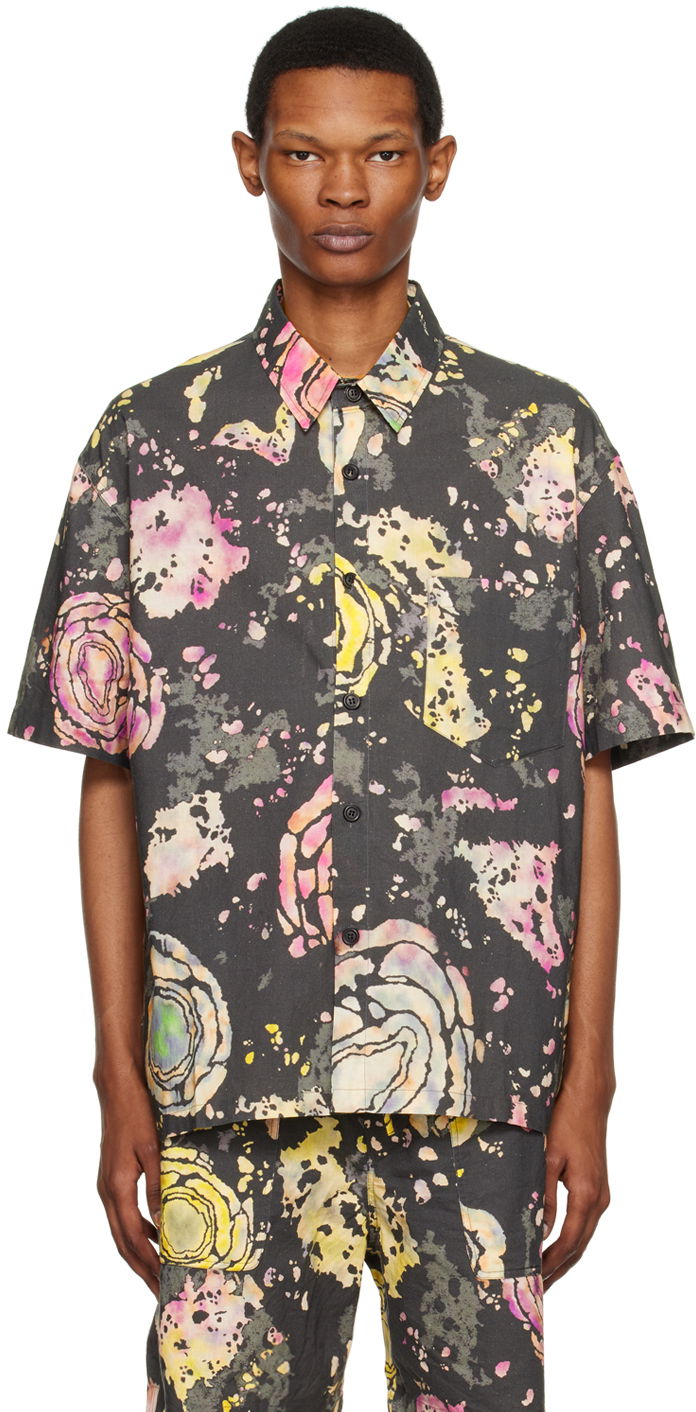 Abstract Print Short Sleeve Shirt