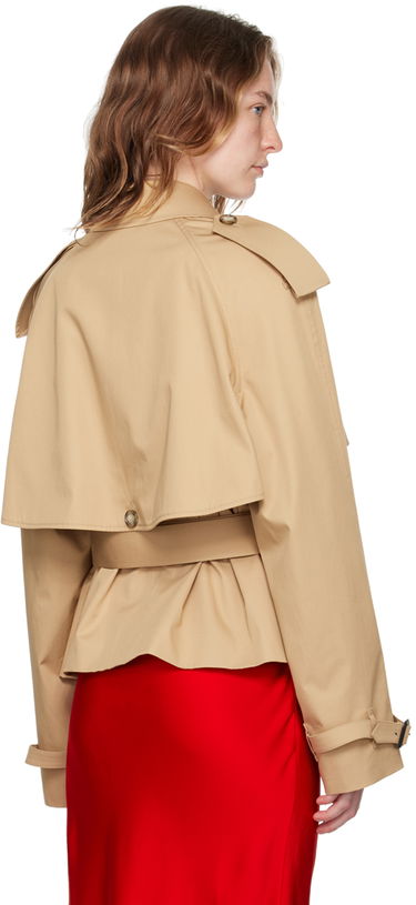 Trenčkot Stella McCartney Stella McCartney Cropped Trench Coat Béžová | 6700393CU403, 2