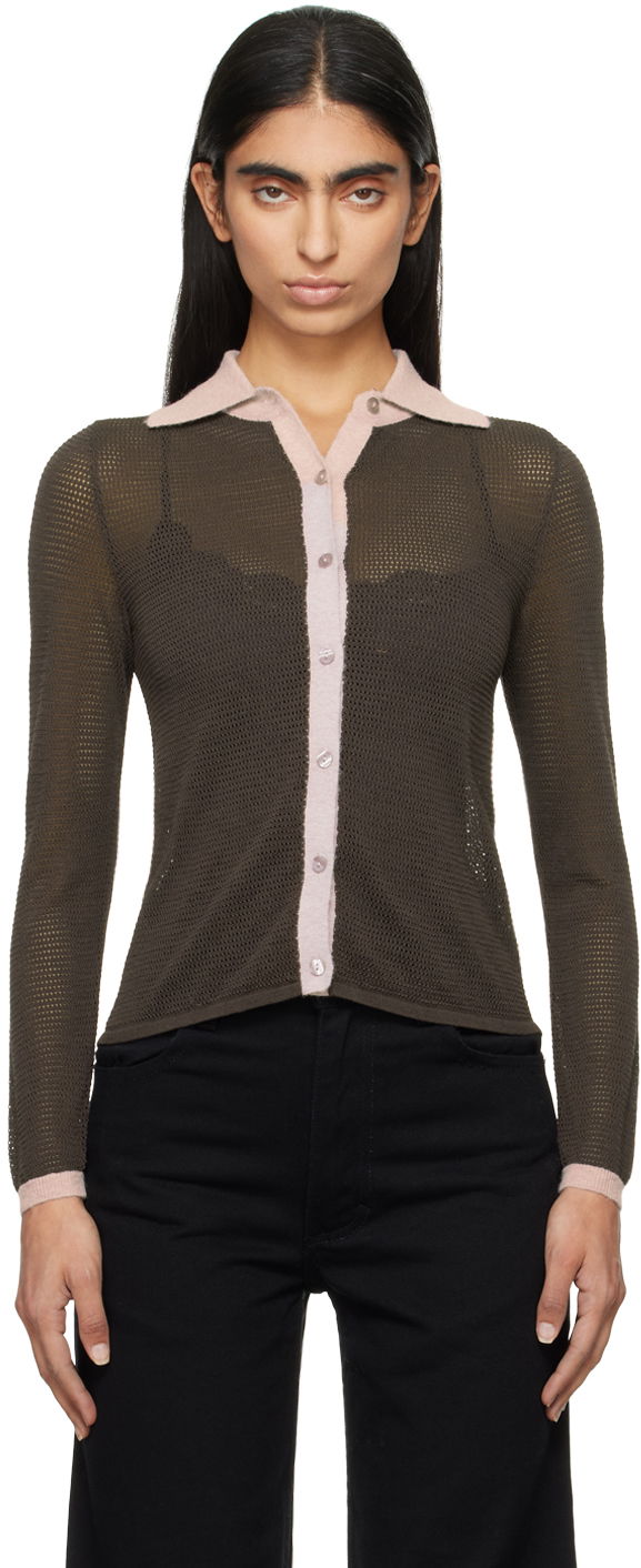 Košeľa Eckhaus Latta Shirt Button-Down Long Sleeve Hnedá | 8087-EL-PF24-F -, 0
