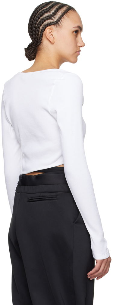 Tričko Ottolinger Ottolinger Asymmetric Long Sleeve T-Shirt Biela | 408101, 2