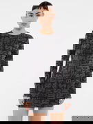 Printed Long Sleeve Mini Dress