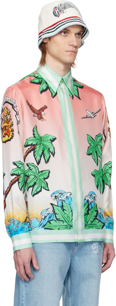 Košeľa Casablanca Casablanca 'Tennis Club' Print Silk Shirt Rôznofarebný | U-MS25-SH-021-02, 1