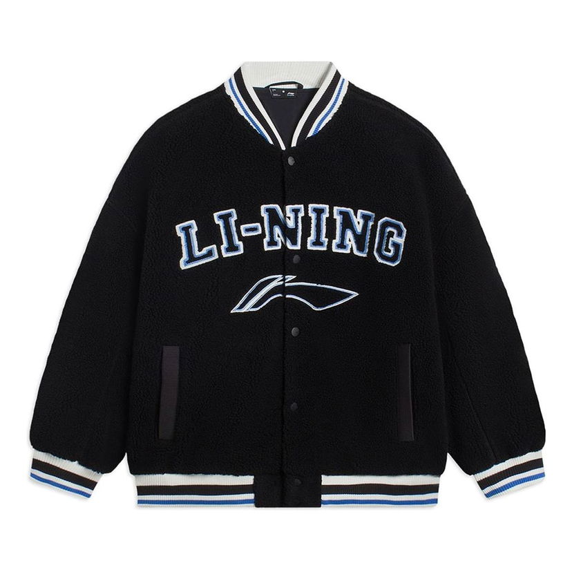 Bomber bunda Li-Ning Polar Fleece Baseball Jacket Čierna | AFDSD31-3