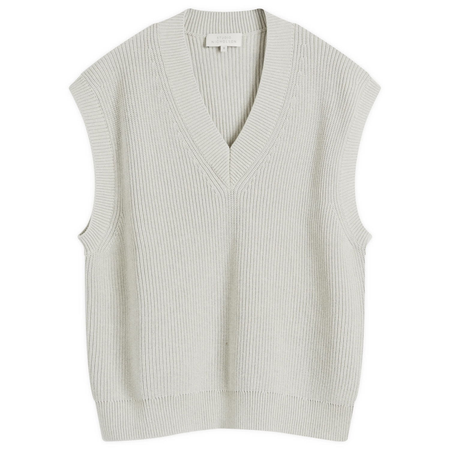 Sveter Studio Nicholson Studio Nicholson Knitted Vest Šedá | CULKINSNM-1305-GRM, 1