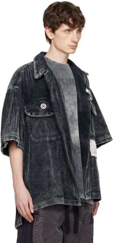 Bunda Maison MIHARA YASUHIRO MIHARA YASUHIRO Amateur Sewn Like Corduroy Short-Sleeve Shirt Šedá | A14SH084, 1