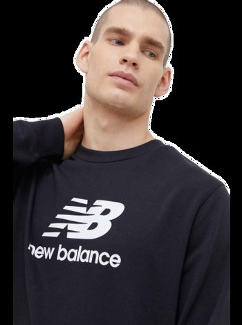 New Balance Essentials Stacked Logo French Terry Crewneck MT31538BK