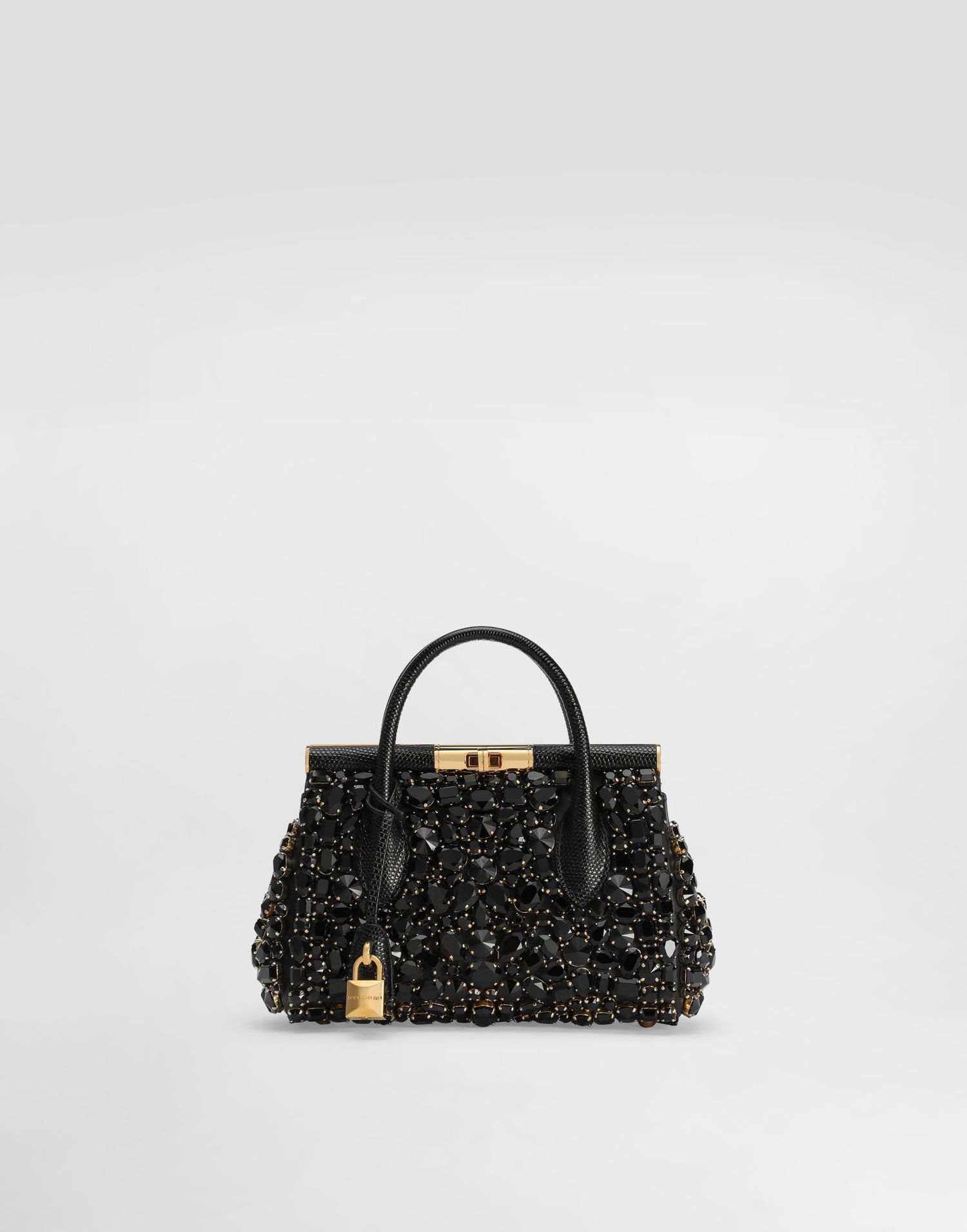 Kabelka Dolce & Gabbana Dolce & Gabbana Mini Marlene Iguana-Print Calfskin Handbag Čierna | BB7744AJ6798S485, 0