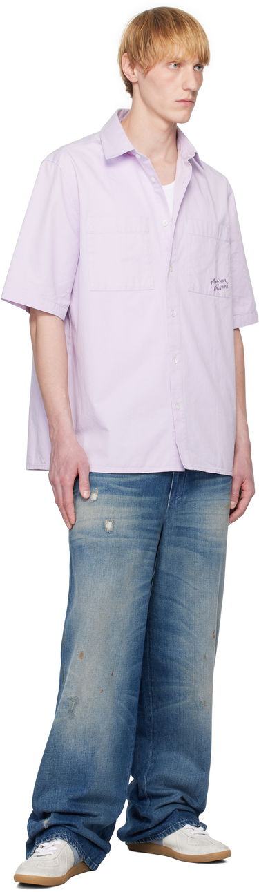 Košeľa MAISON KITSUNÉ Maison Kitsuné Relaxed Short Sleeve Shirt Fialová | OM00424WW9031, 3