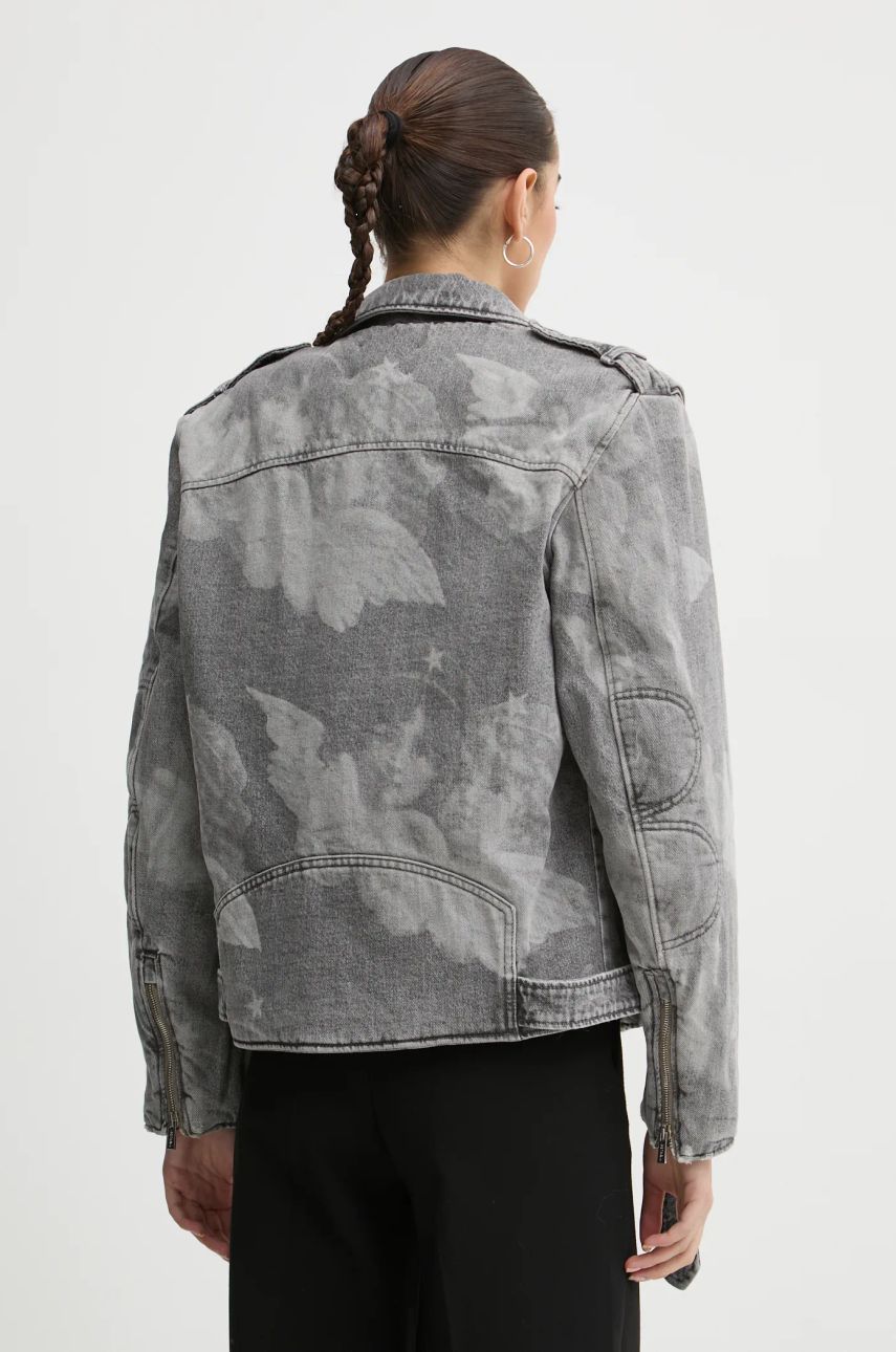 Fiorucci Acid Wash Denim Moto Jacket