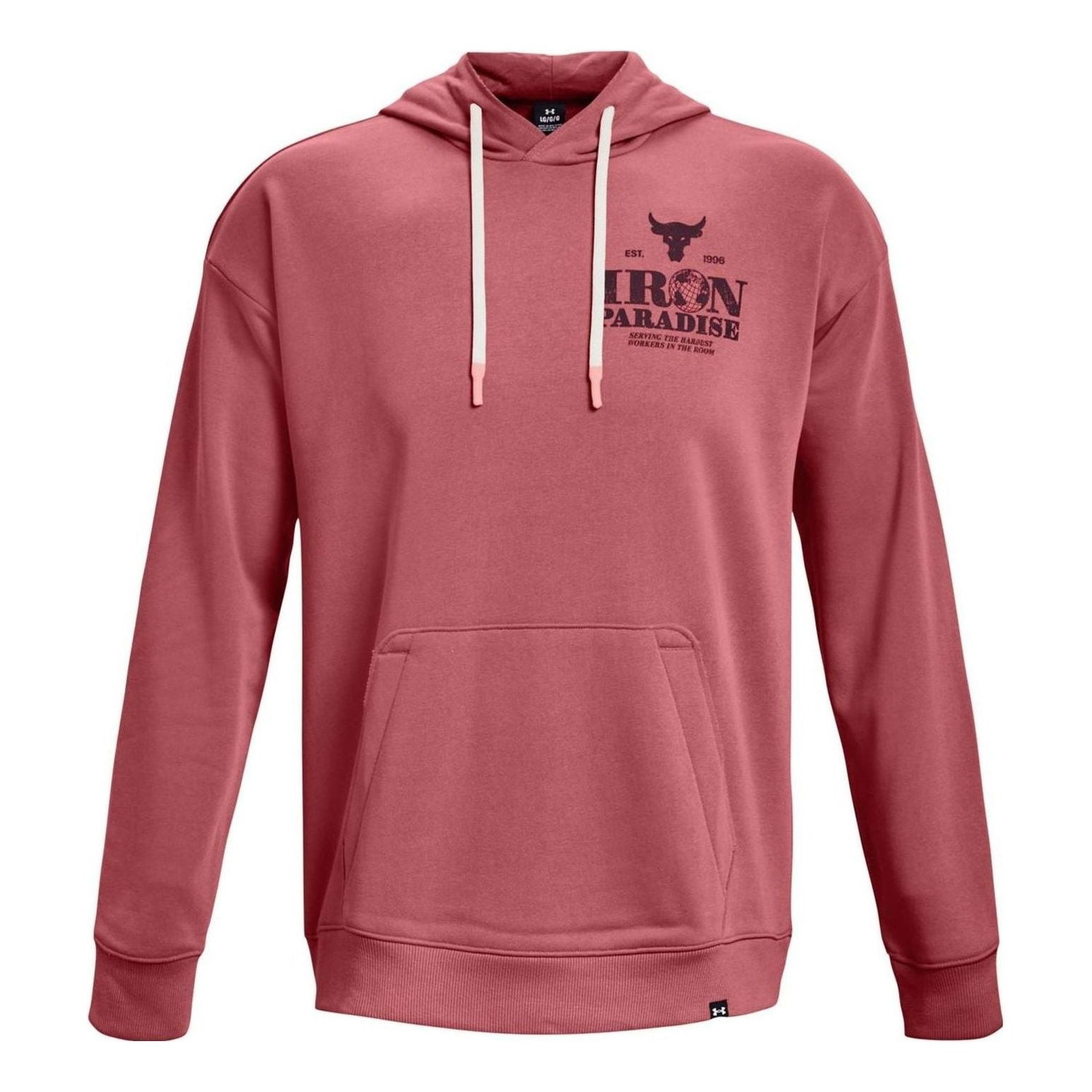 Mikina Under Armour Project Rock Iron Paradise Heavyweight Terry Hoodie Červená | 1373562-600, 0