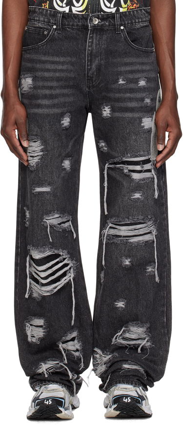 Džínsy Who Decides War Who Decides War Side Patch Relaxation Jeans Čierna | 1121050021SS25, 0
